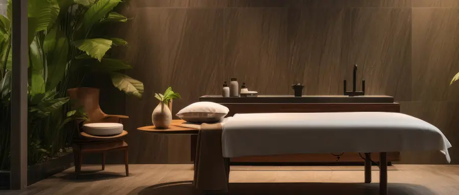 Zen-inspired spa treatment room